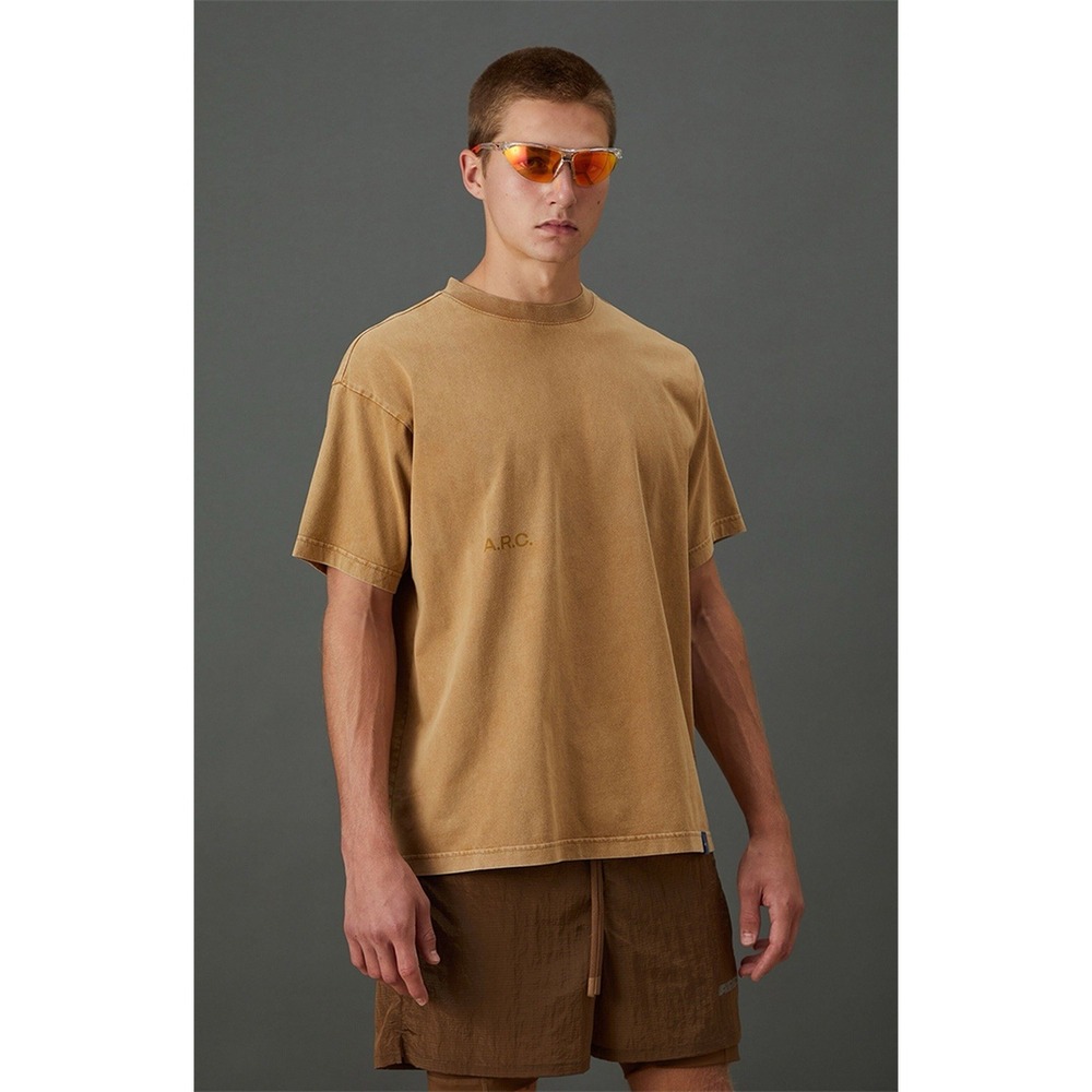 Pacsun A.R.C. Light Tan Vintage Wash Heavyweight Oversized TShirt Mens Large NWT